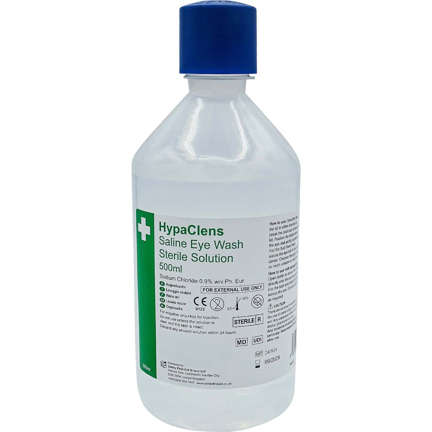 E404 - HypaClens Sterile Eye Wash Bottle, 500ml