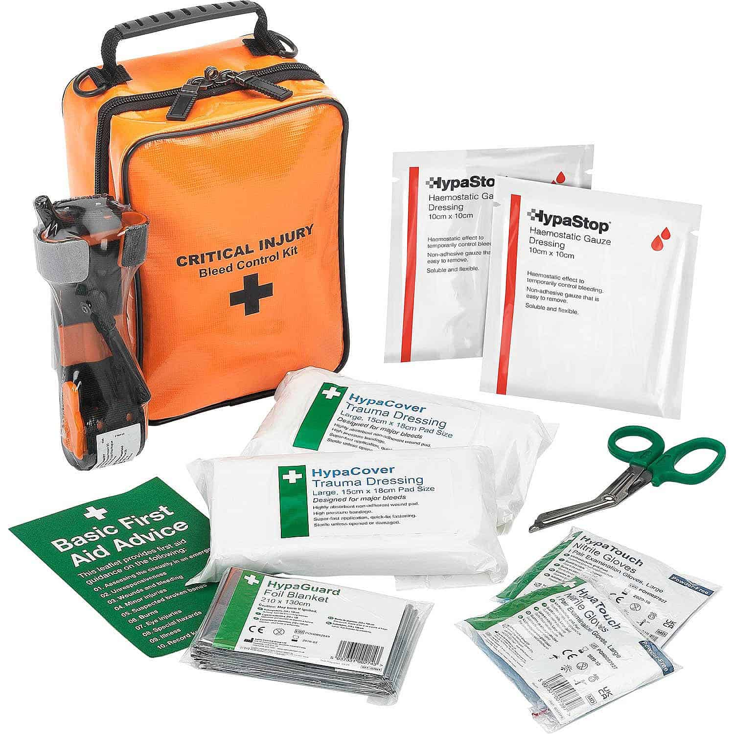 K6010 - HypaStop Critical Injury Bleed Control Kit in a Bag, British Standard Compliant