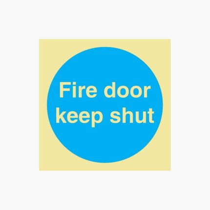 Fire Door Keep Shut Sign 100x100mm